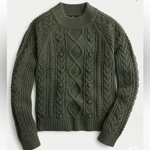 J. Crew Pom-pom Cable-knit Sweater Size Small NWT